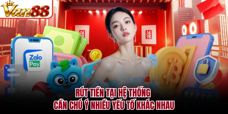 Rút tiền tại hệ thống cần chú ý nhiều yếu tố khác nhau